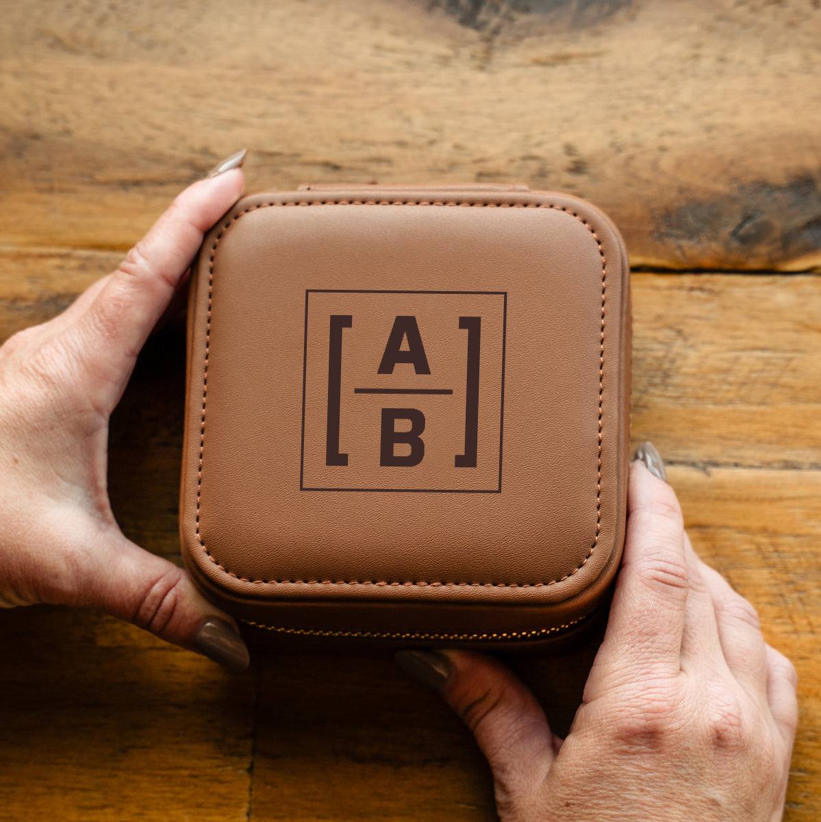Custom Recycled Leather Jewelry Case
