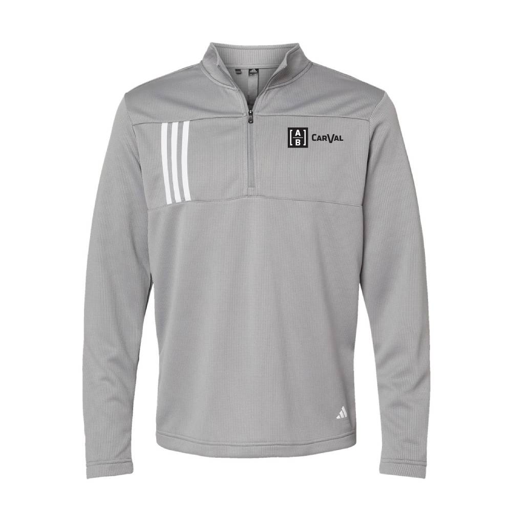Custom Adidas 3-Stripes Double Knit Quarter-Zip Pullover