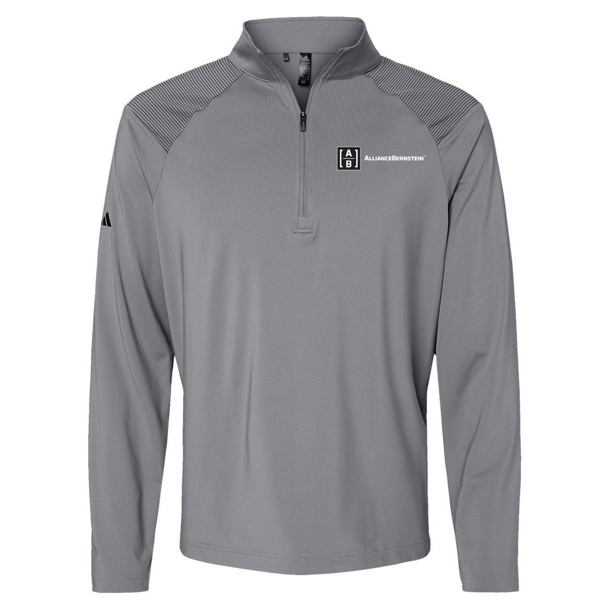 Custom Mens Adidas Lightweight Shoulder Stripe Qzip