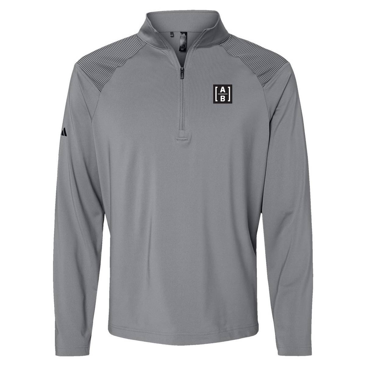Custom Mens Adidas Lightweight Shoulder Stripe Qzip