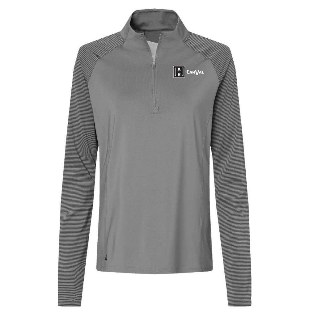 Custom Womens Adidas Lightweight Shoulder Stripe Qzip