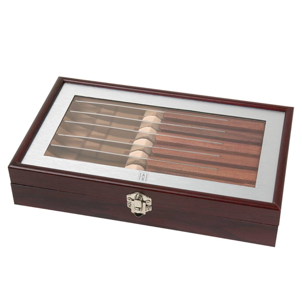 Custom Niagara Cutlery Rosewood 6-Piece Steak Knife Set