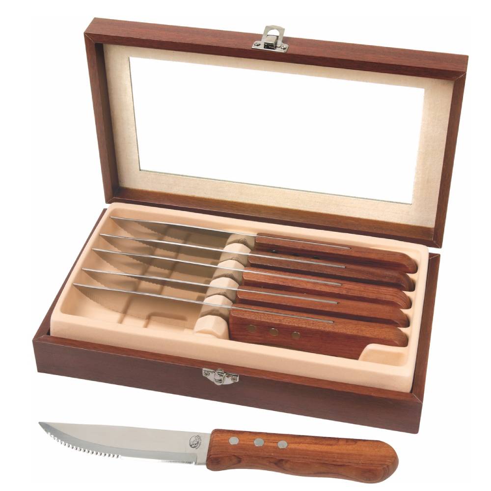 Custom Niagara Cutlery Rosewood 6-Piece Steak Knife Set