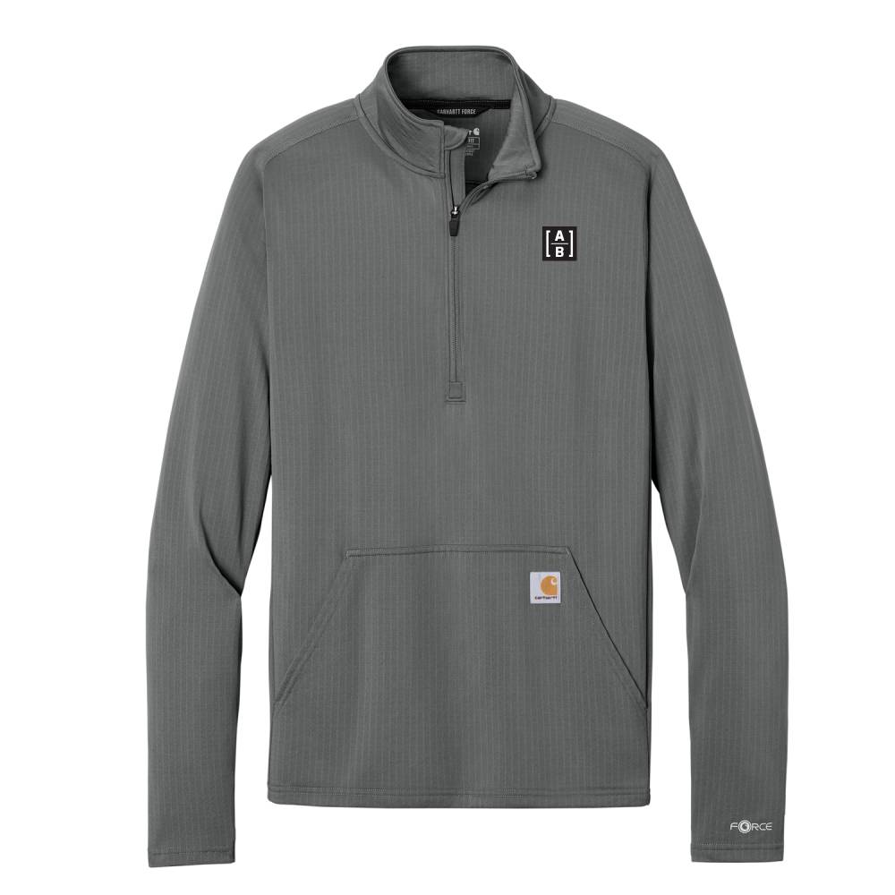 Custom Men's Carhartt Force 1/2-Zip Grid Fleece